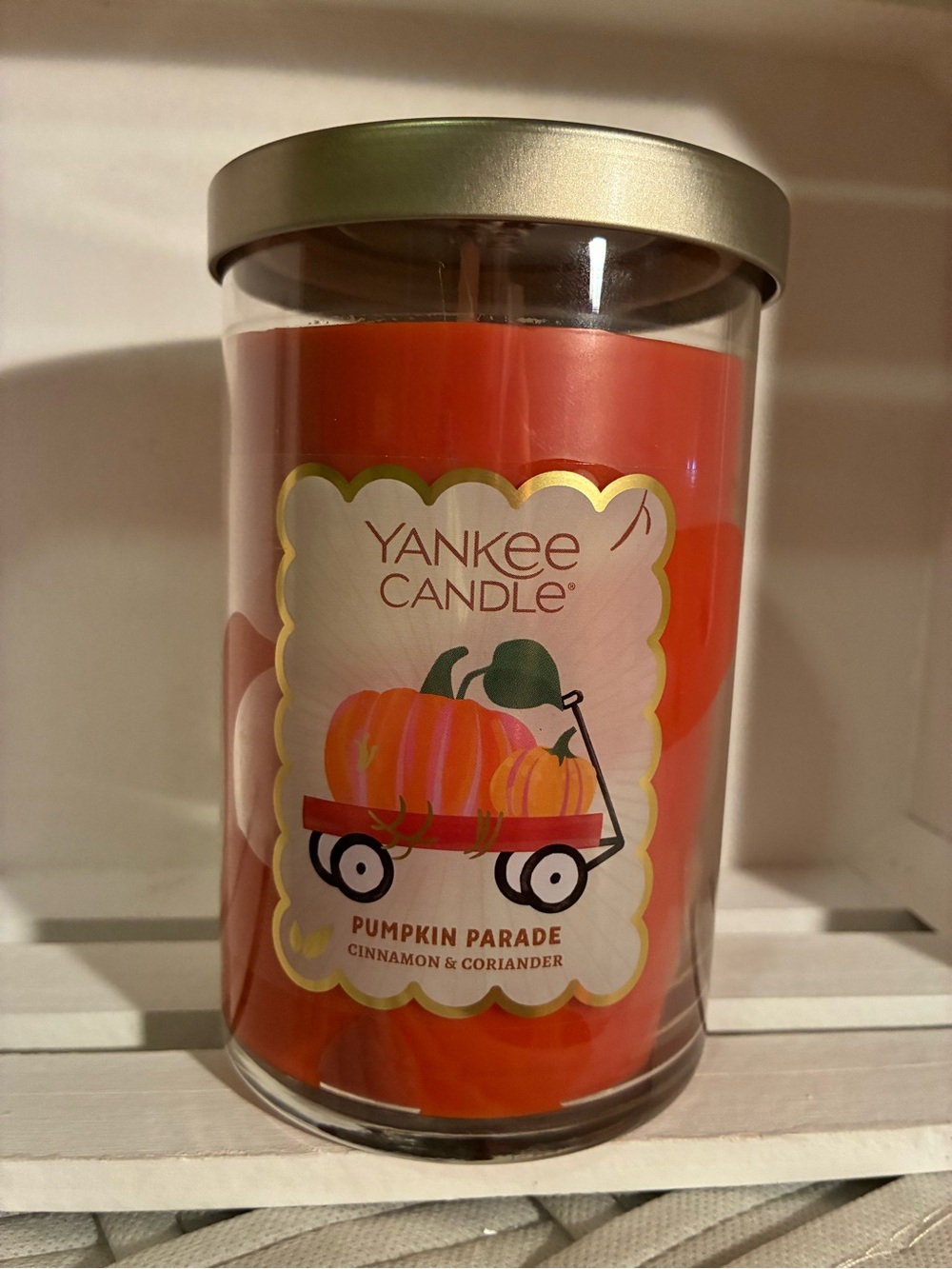 Yankee Candle Orange Pumpkin Parade large 2 wick tumbler